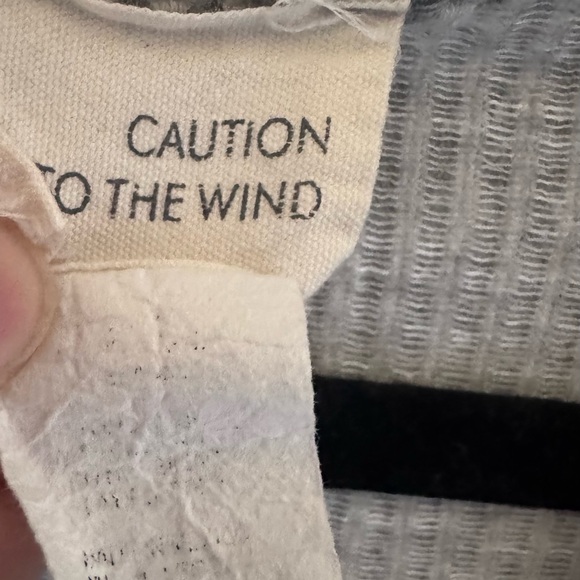 Caution to the Wind Size Large Gray Ribbed Women's Jumpsuit - Picture 10 of 10